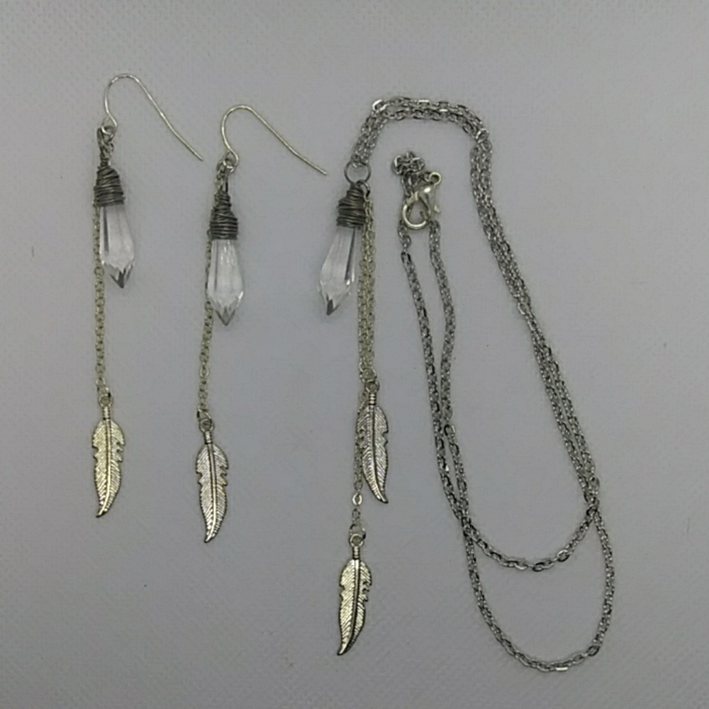 Handmade necklace and earrings